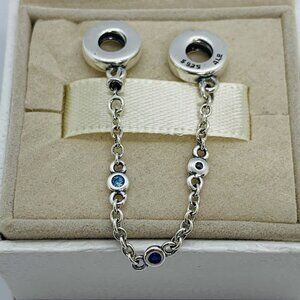 ✨✨Pandora Triple Blue Stone Safety Chain